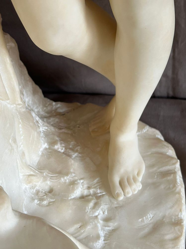 Skulptur aus Carrara-Marmor von FIASCHI EMILIO 19. Jahrhundert