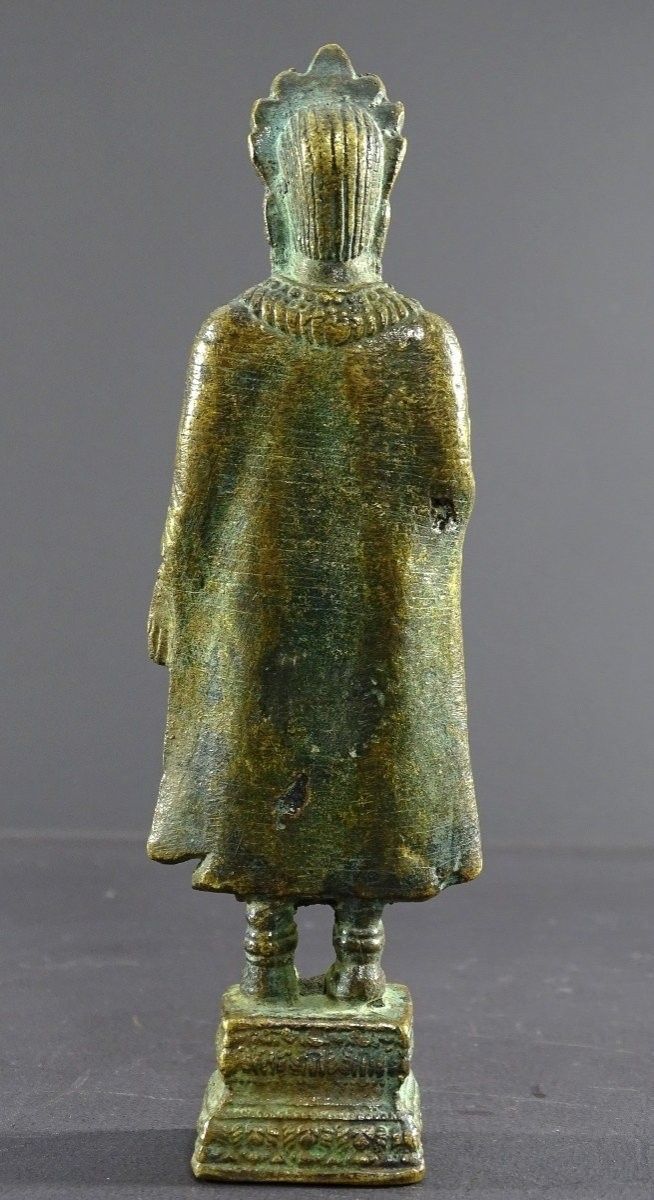 Thailand, Early 20th century, Lobpuri Kingdom Style, Bronze Buddha Statue.