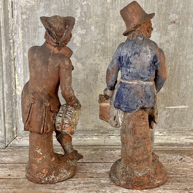 Due figure in terracotta, inizio XIX secolo