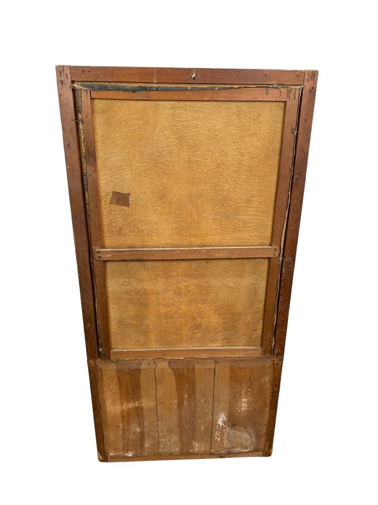 Trumeau En Bois Doré d'époque XIXe Siècle Scène Romantique - 69cm X 140cm