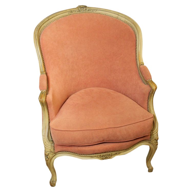 Paire De Bergères De Style Louis XV En Hêtre Peint Vers 1900