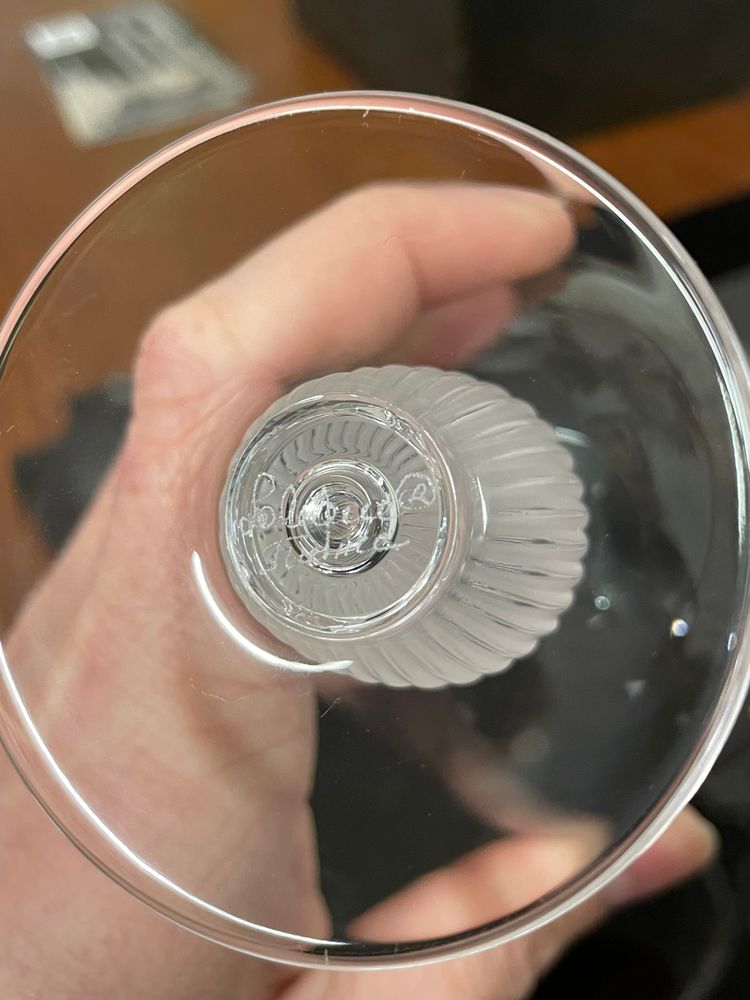 Lalique - Modèle Langeais - 5 Verres à Vin Blanc En Cristal Lalique France H: 12 Cm