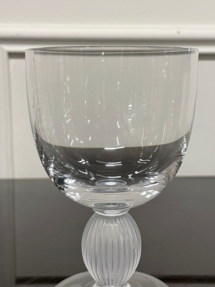 Lalique - Modèle Langeais - 5 Verres à Vin Blanc En Cristal Lalique France H: 12 Cm