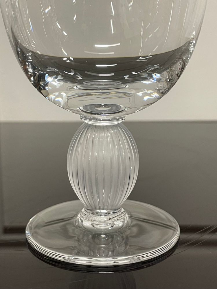 Lalique - Modèle Langeais - 5 Verres à Vin Blanc En Cristal Lalique France H: 12 Cm