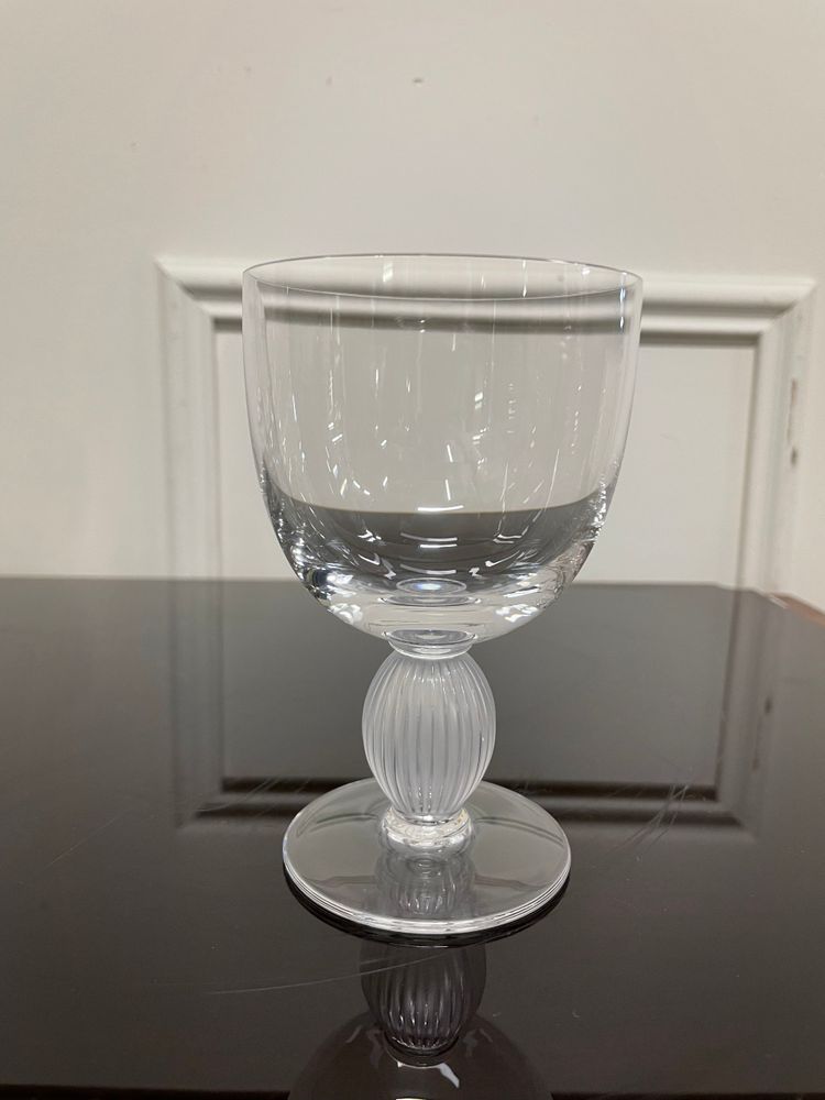Lalique - Modèle Langeais - 5 Verres à Vin Blanc En Cristal Lalique France H: 12 Cm