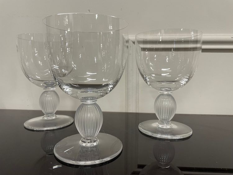 Lalique - Modèle Langeais - 6 Verres à Eau En Cristal Lalique France H: 14,5 cm 