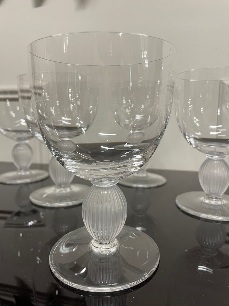 Lalique - Modèle Langeais - 6 Verres à Eau En Cristal Lalique France H: 14,5 cm 