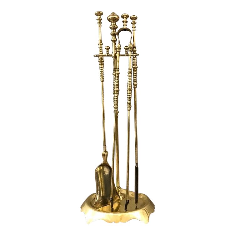 Beautiful large antique brass mantelpiece from the 19th century