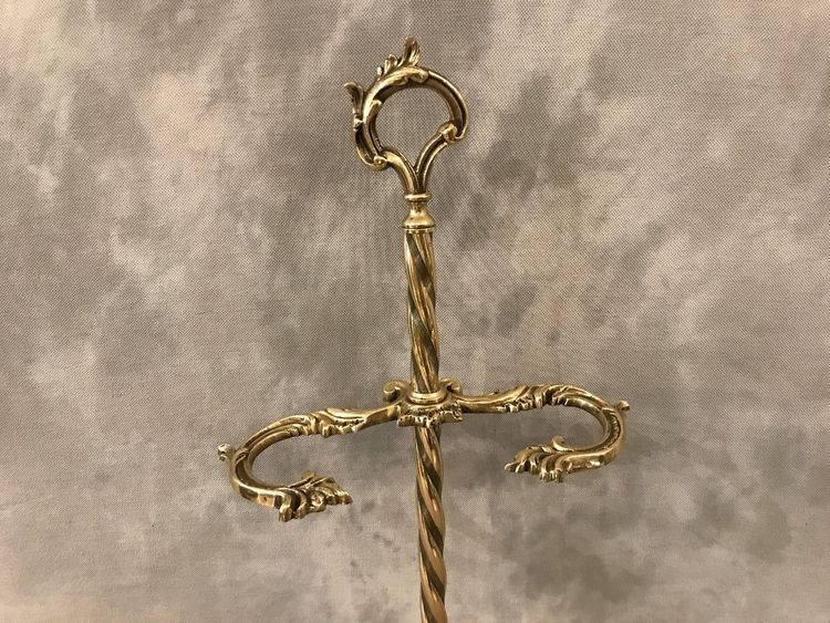 Antique 19th century brass and bronze mantelpiece server