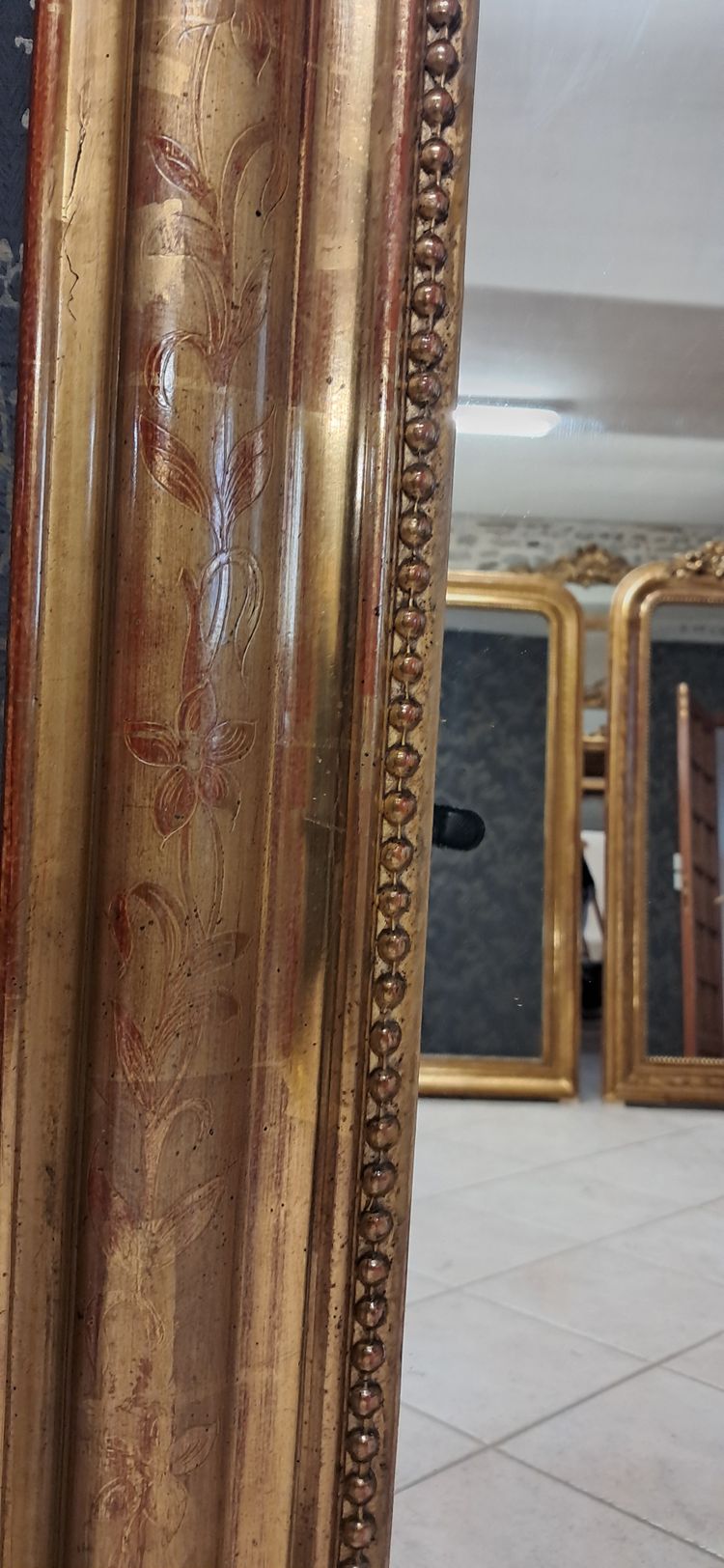 Miroir  Louis Philippe Fronton 155 x 86.5