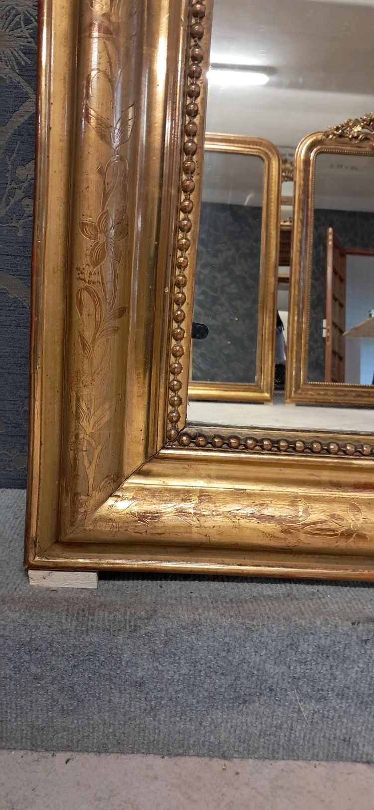 Miroir  Louis Philippe Fronton 155 x 86.5