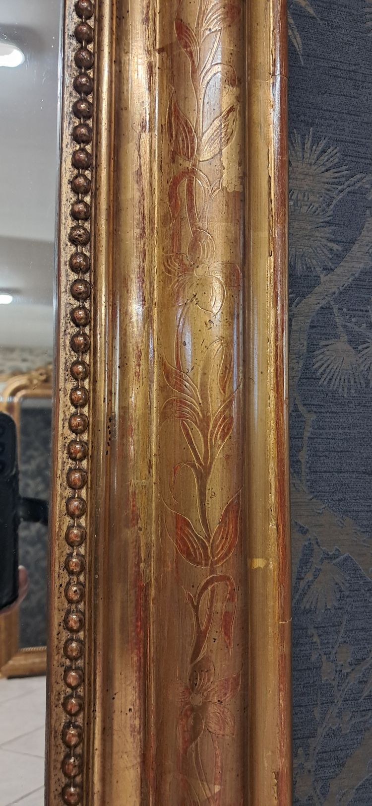 Miroir  Louis Philippe Fronton 155 x 86.5