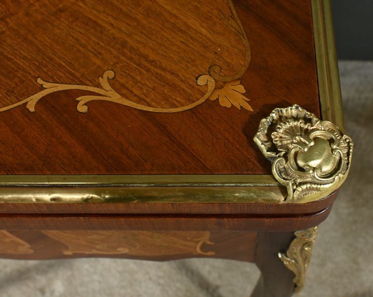Mahogany Games Table, Transitional Louis XV/Louis XVI style - Late 19th century