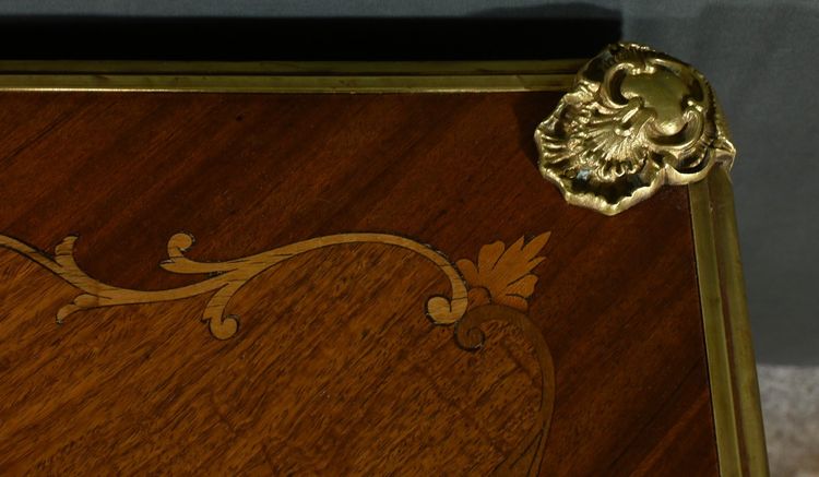 Mahogany Games Table, Transitional Louis XV/Louis XVI style - Late 19th century