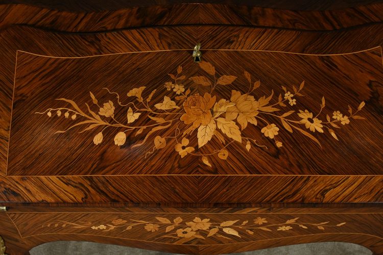 Piccola scrivania da donna in palissandro, stile Luigi XV - seconda metà del XIX secolo