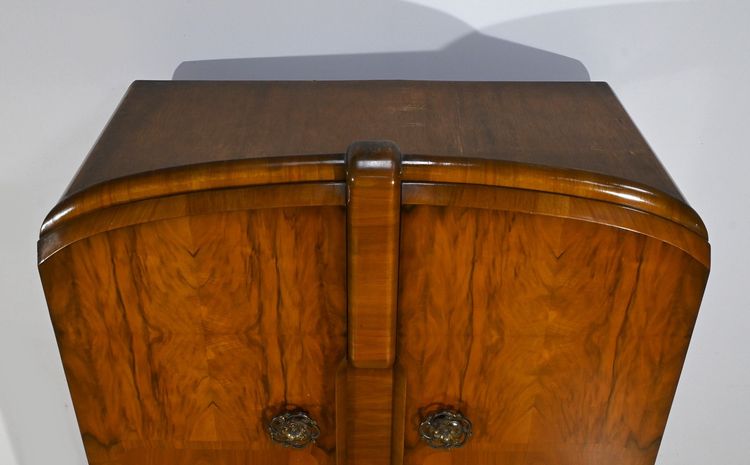 Piccolo armadio in noce, Art Déco, Walrose House, Inghilterra - 1940