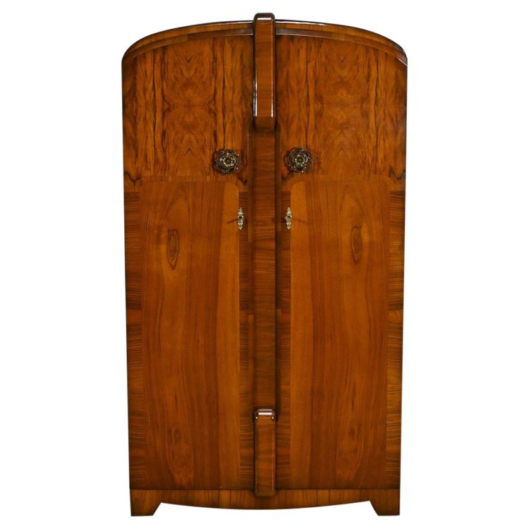 Piccolo armadio in noce, Art Déco, Walrose House, Inghilterra - 1940