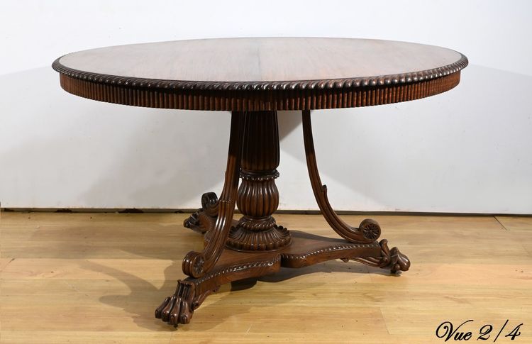 Table Guéridon en Palissandre, époque Napoléon III – Milieu XIXe