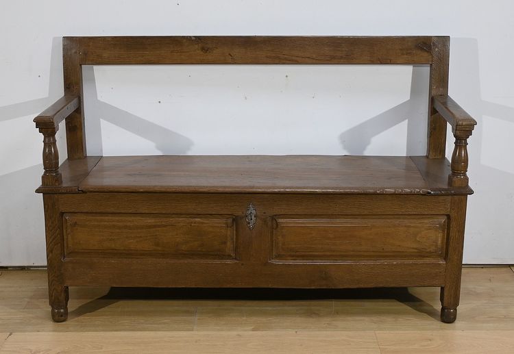 Banc Coffre de Palier en Chêne massif – 1920