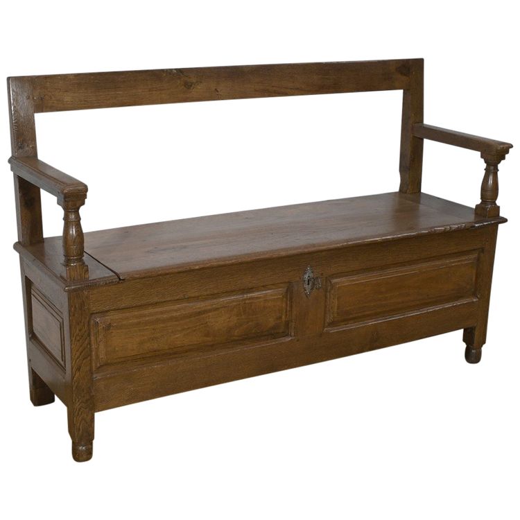 Banc Coffre de Palier en Chêne massif – 1920