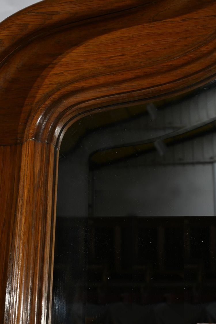 Oak mirror, Louis XV style - Late 19th century