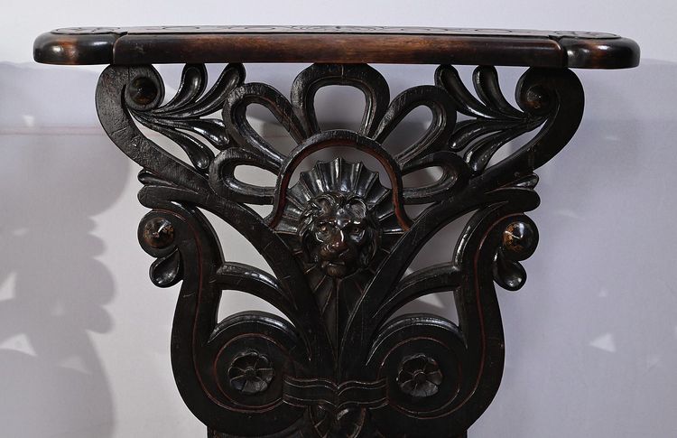 Pair of Travelling Chairs in Blackened Wood, Napoleon III period - Mid-19th century