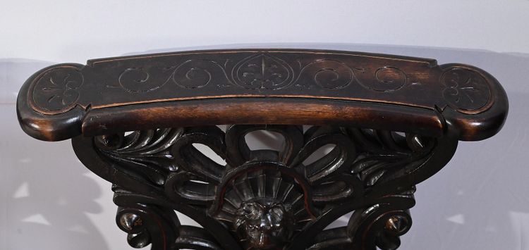 Pair of Travelling Chairs in Blackened Wood, Napoleon III period - Mid-19th century