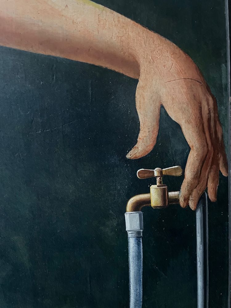 Wunderschönes und großes Gemälde signiert von Fabrizio Riccardi (1941)