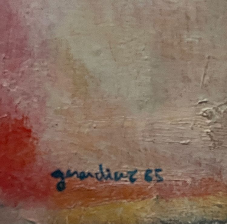 Gemälde mit fauvistischen Elementen von Gérard Diaz, genannt GERARDIAZ, geboren in Algerien 1938