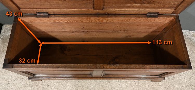 Panca con cassapanca in rovere - Inizio XX secolo