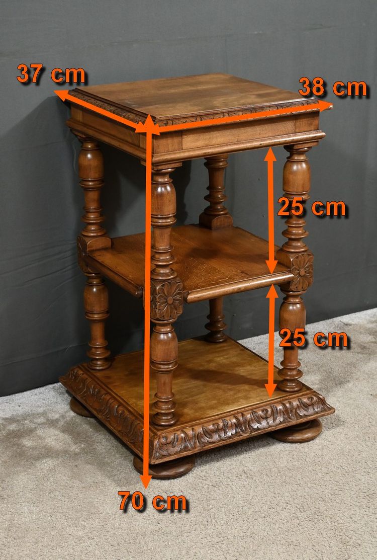 Petite Table de Salon en Noyer massif, style Louis-Philippe – Fin XIXe