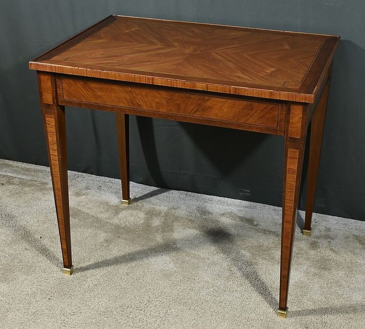 Petite Table Bureau en Marqueterie, style Louis XVI – 2ème partie XIXe