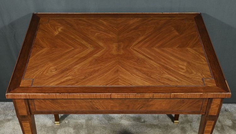 Petite Table Bureau en Marqueterie, style Louis XVI – 2ème partie XIXe