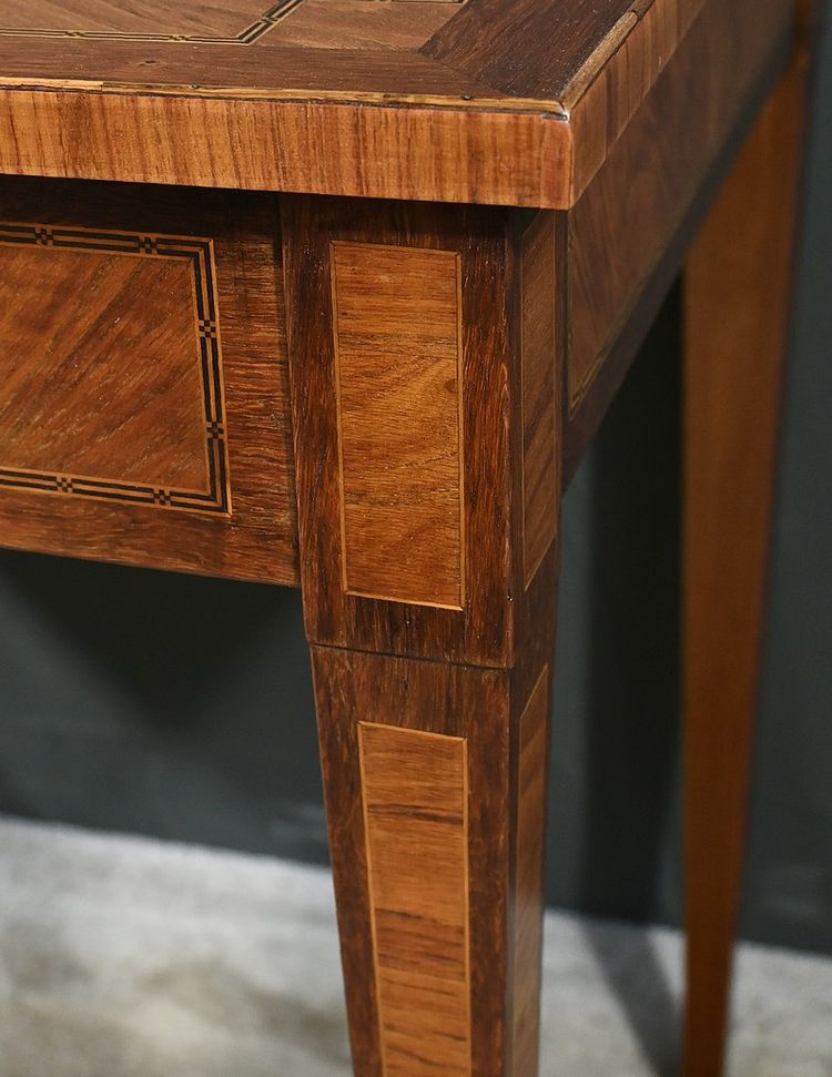 Petite Table Bureau en Marqueterie, style Louis XVI – 2ème partie XIXe