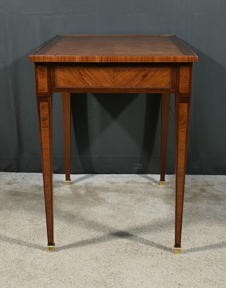 Petite Table Bureau en Marqueterie, style Louis XVI – 2ème partie XIXe