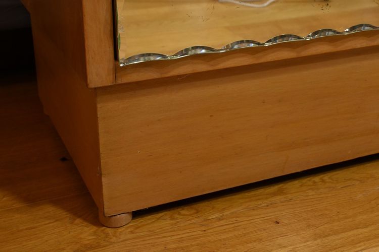 Glazed Dressing Table in Fruitwood - 1950