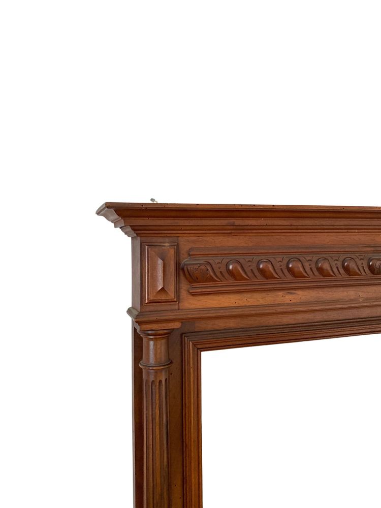 Important Miroir Biseauté XIXème Style Henri II En Bois Massif -  96cm X 150cm