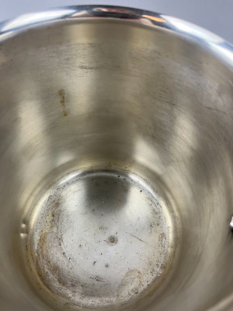 Contemporary style silver metal champagne bucket