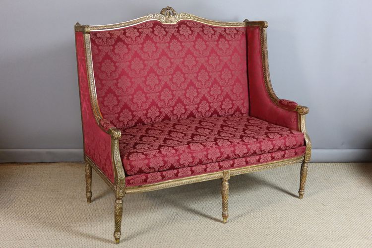 Salon en bois doré style Louis XVI