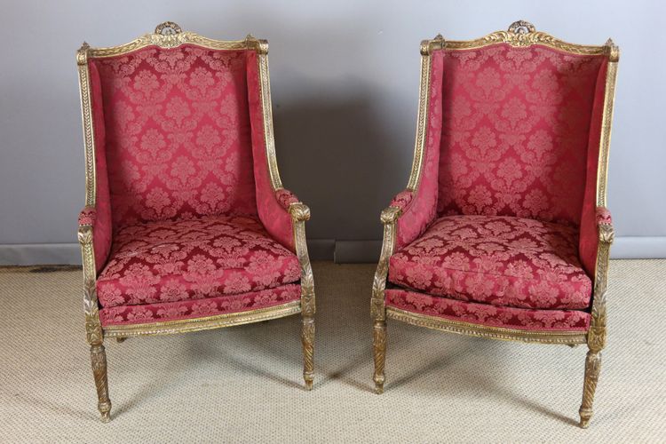 Salon en bois doré style Louis XVI