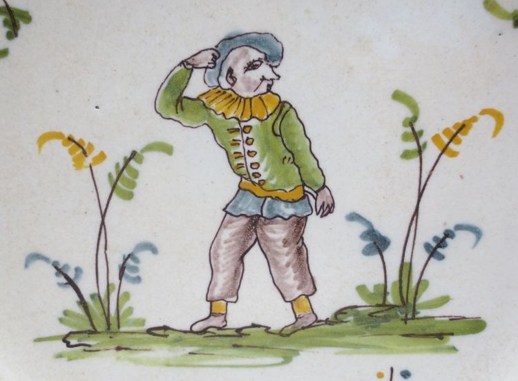 Earthenware plate, 18th century.