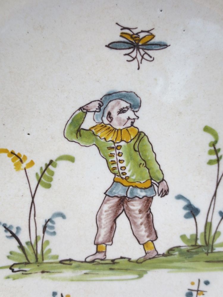 Earthenware plate, 18th century.