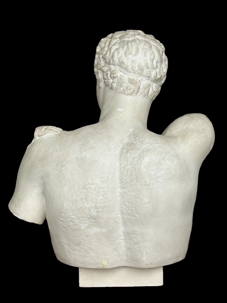 Importantissimo Busto Antico Di Hermes Secondo Prassitele - Gesso Del XX Secolo H 75 cm