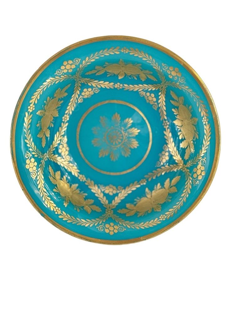 Le Creusot : Coupe En Opaline Turquoise