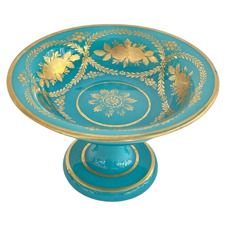 Le Creusot : Coupe En Opaline Turquoise