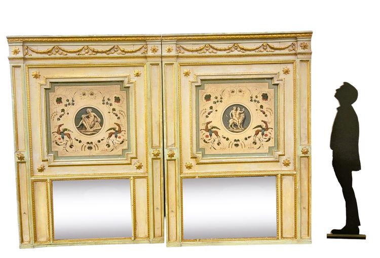 Pair of Large Palace Trumeaux (h247cm), Early 19th Century