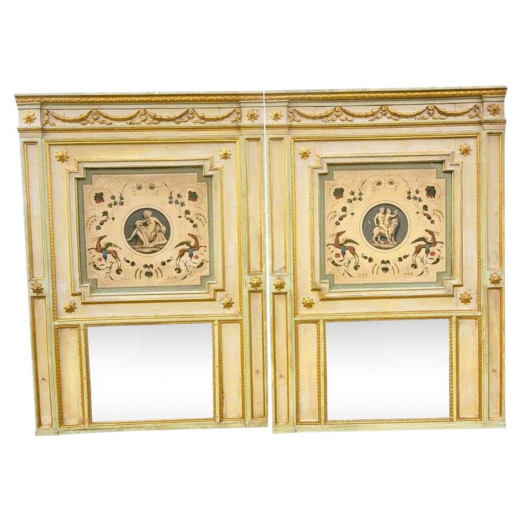 Pair of Large Palace Trumeaux (h247cm), Early 19th Century