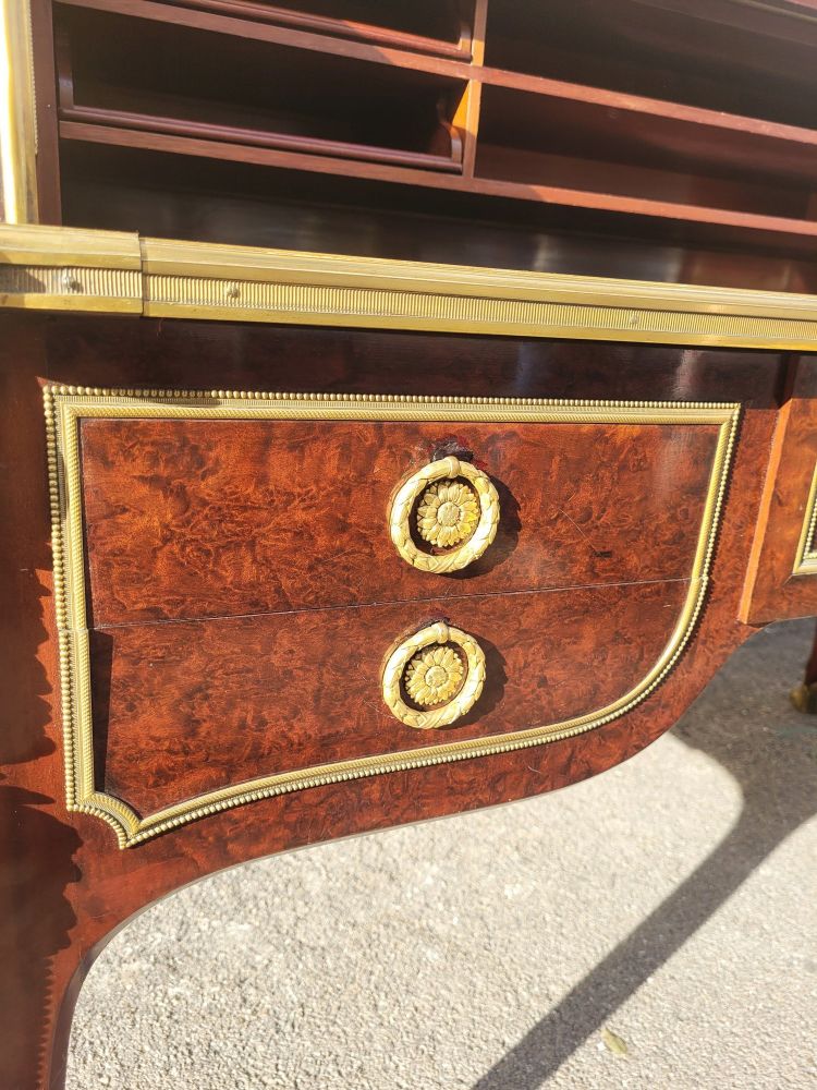 Attribué à H Dasson, Bureau à Cylindre En Acajou,  XIXème Siècle