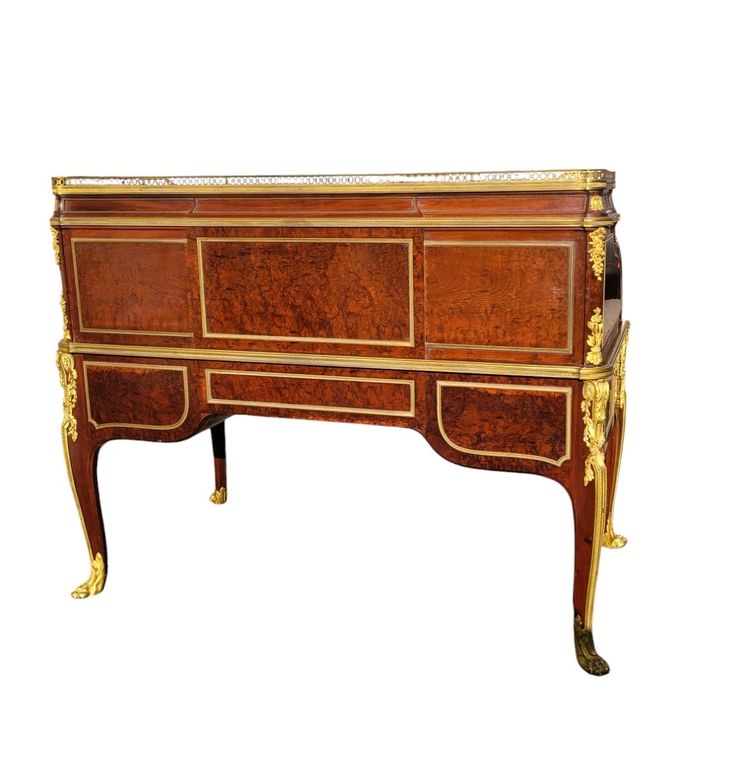 Attribué à H Dasson, Bureau à Cylindre En Acajou,  XIXème Siècle