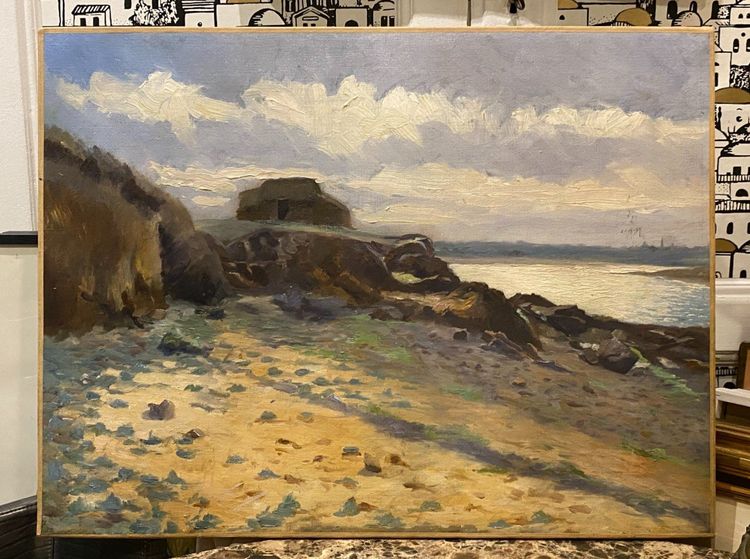 Paysage Breton, Huile sur toile, Début 20ème siècle